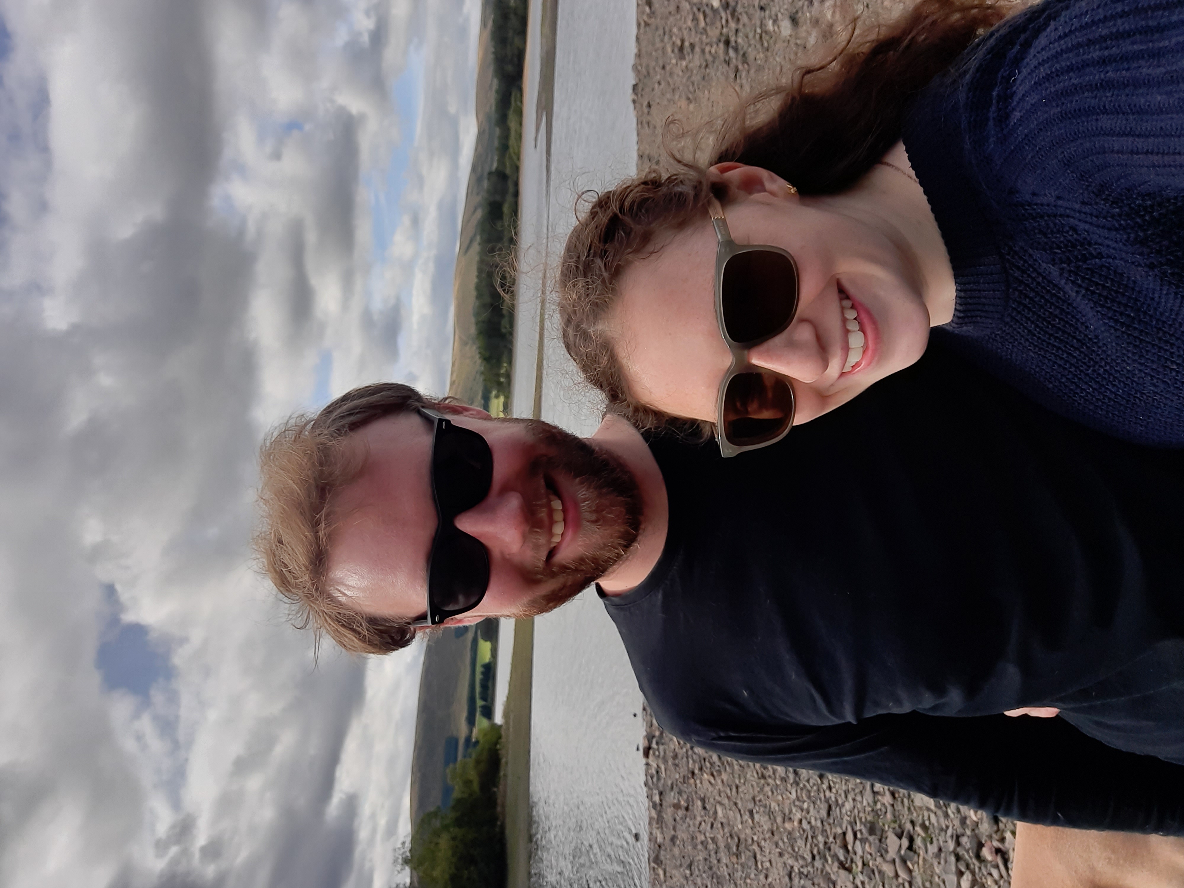 Katelyn and Geoff on a beach