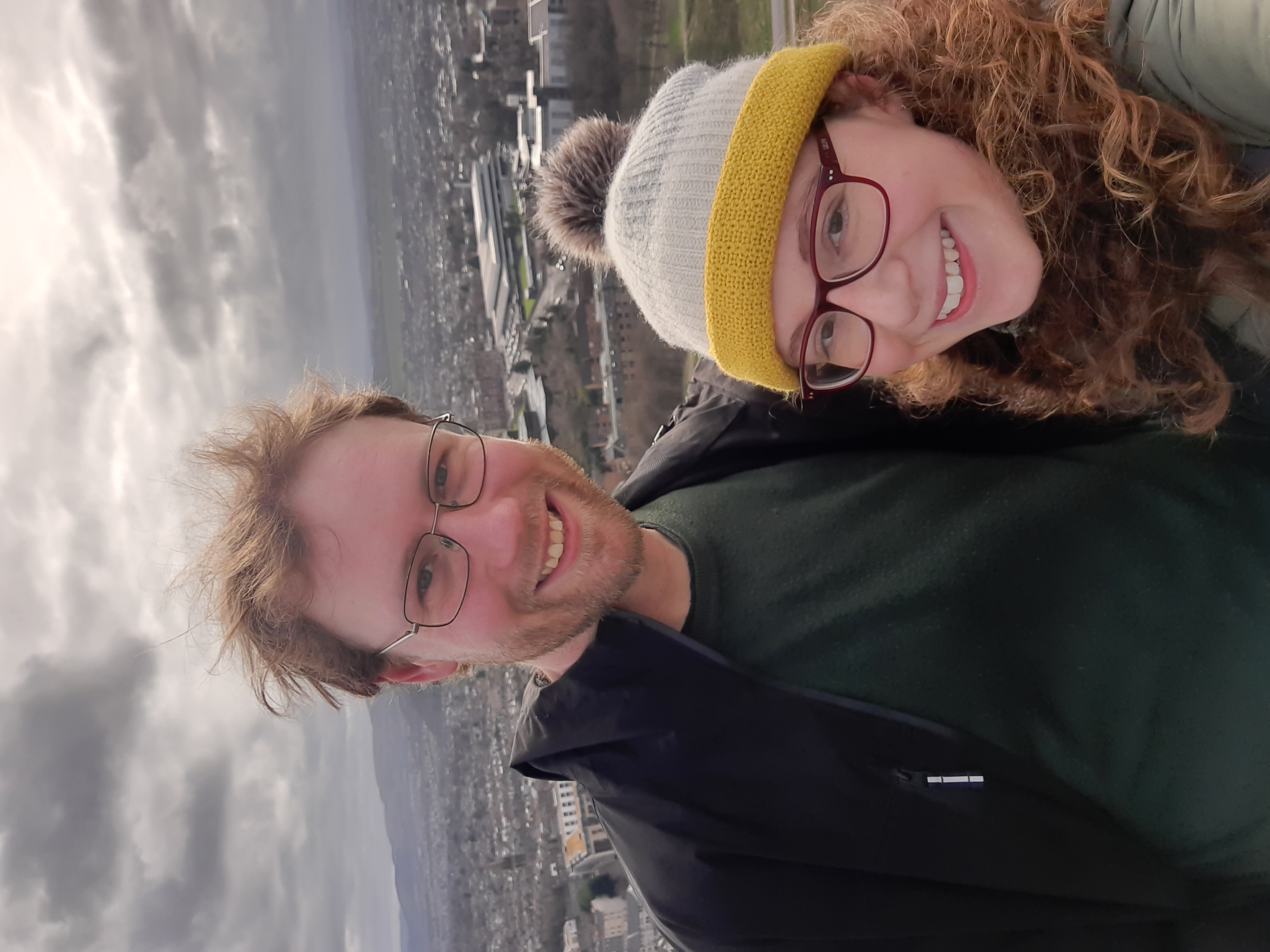 Katelyn and Geoff up Arthur's Seat in Edinburgh
