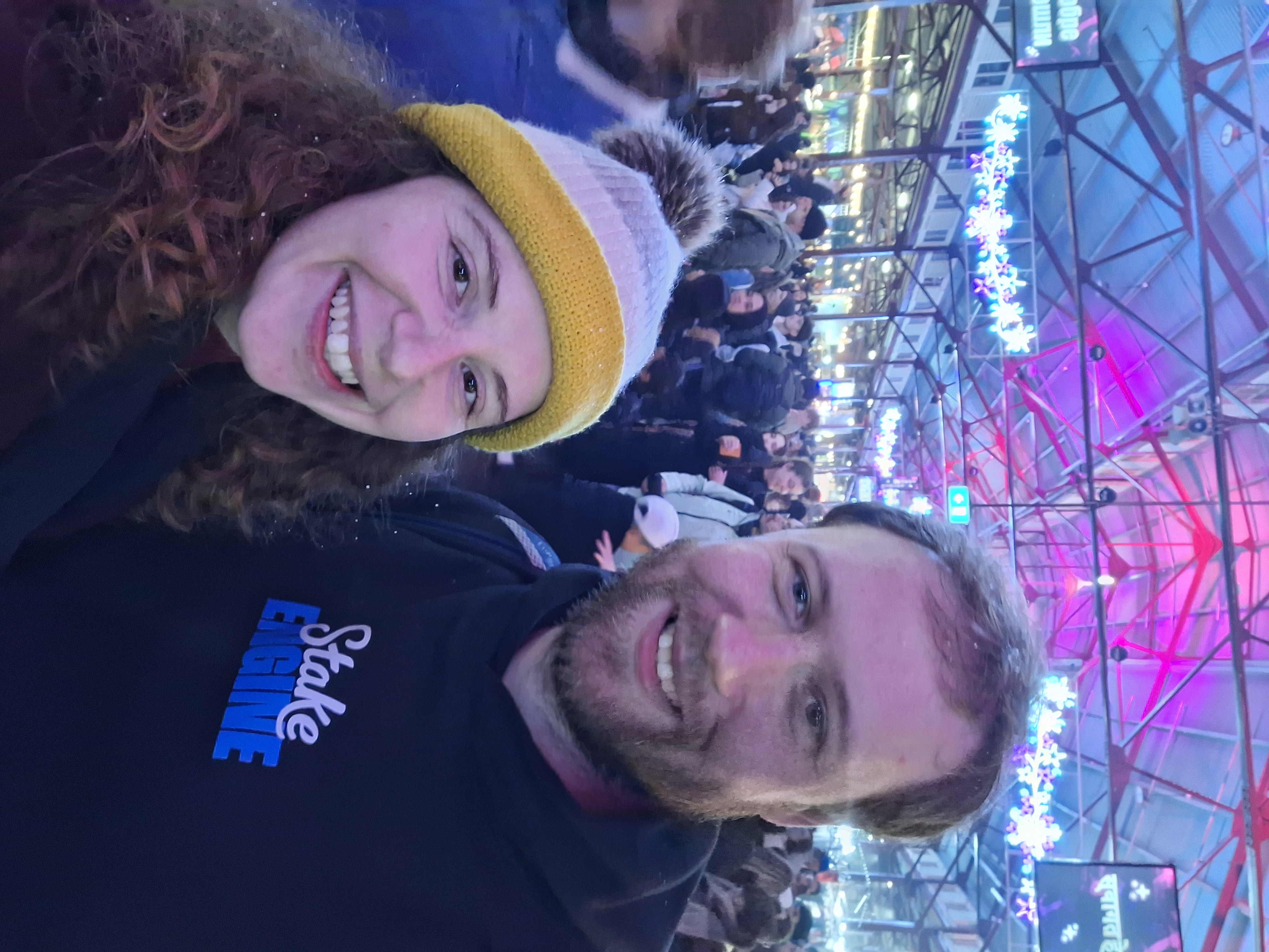 Katelyn and Geoff at the Winter Market in Melbourne